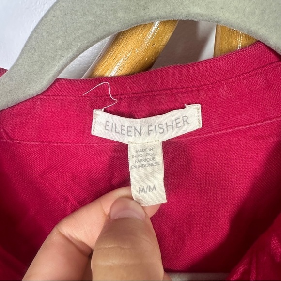 Eileen Fisher Pink Organic Cotton Blouse sz M - Picture 4 of 4